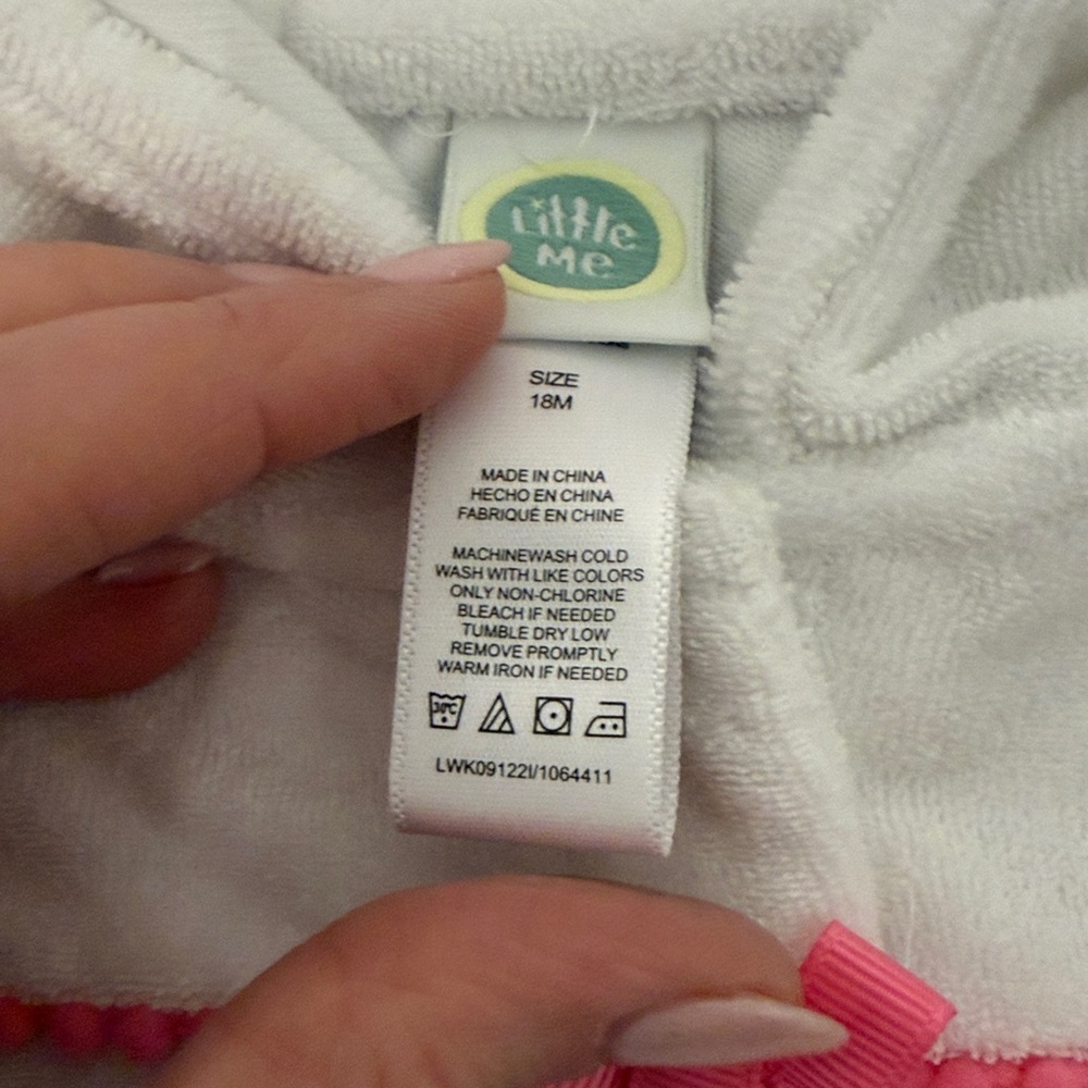 Little Me Terry Cloth Robe/ Swimsuit Cover Up - Picture 3 of 4